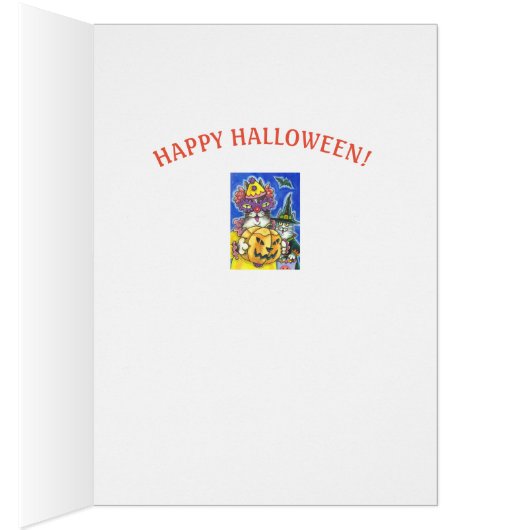 FUNNY HISS N' FITZ HALLOWEEN CATS GREETING CARD V (Innen (Rechts))