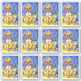 FUNNY HISS N' FITZ HALLOWEEN KATZTRICK ODER BEHAND AUFKLEBER