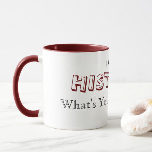 Funny Historian Tasse (Dunkelrot)