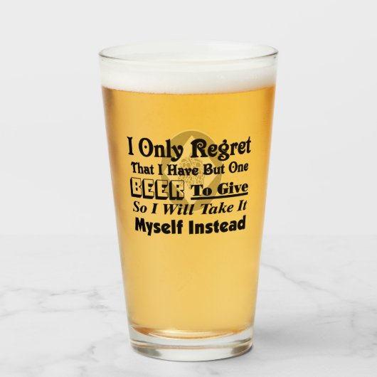 Funny Historic Biere Redewendungen Glas (Vorne (Gefüllt))