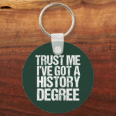 Funny History Abschluss Historiker Degree Zitat Schlüsselanhänger (Vorderseite)