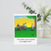 Funny History Cartoon Geschenk Postkarte (Stehend Vorderseite)