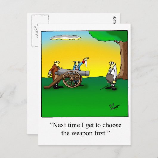 Funny History Cartoon Geschenk Postkarte (Vorne/Hinten)