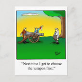 Funny History Cartoon Geschenk Postkarte (Vorderseite)