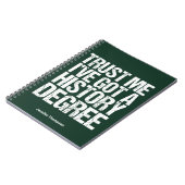 Funny History Degree Abschluss Zitat Historiker Notizblock (Linke Seite)