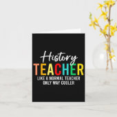 Funny History Teacher definiert zurück zur Schule Karte (Gelbe Blume)