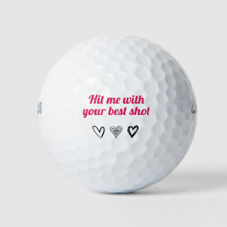 Funny "Hit Me with Your Best Shot" Golfball