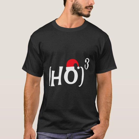 Funny Ho Cubed Christmas Math T-Shirt (Vorderseite)