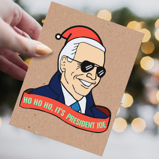 Funny Ho Es ist Präsident Joe Biden Weihnachten Postkarte