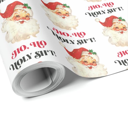 Funny Ho Heiliger Retro Weihnachtsfest Geschenkpapier (Rolleneckpunkt)