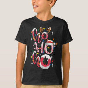 Funny Ho-Ho Candy Christmas Lights Weihnachtsmannm T-Shirt