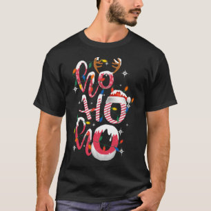 Funny Ho-Ho Candy Christmas Lights Weihnachtsmannm T-Shirt