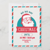 Funny Ho Ho Heiliger Retro Weihnachtsfest Party Einladung (Vorderseite)