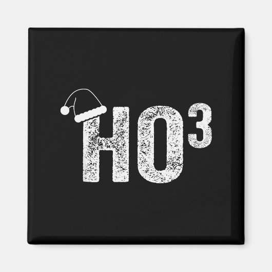Funny Ho Ho Ho Ho3 Math Teacher Santa Hat Christma Magnet (Vorne)