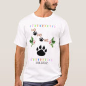 Funny HO HO HO PAW Christmas Family T-Shirt (Vorderseite)