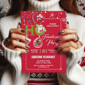 Funny HO HO HO Retro Weihnachtsfeier Party Einladu Einladung