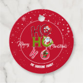 Funny HO HO HO Retro Weihnachtsfeiertag Geschenkanhänger (Vorderseite)