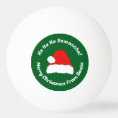 Funny Ho ho ho Santa Merry Xmas Tischtennisball (Vorderseite)