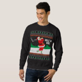 Funny Ho Ho Ho Ugly Santa Golf Weihnachtskraut J Sweatshirt (Vorne ganz)
