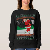 Funny Ho Ho Ho Ugly Santa Golf Weihnachtskraut J Sweatshirt (Vorderseite)