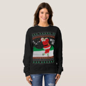 Funny Ho Ho Ho Ugly Santa Golf Weihnachtskraut J Sweatshirt (Vorne ganz)