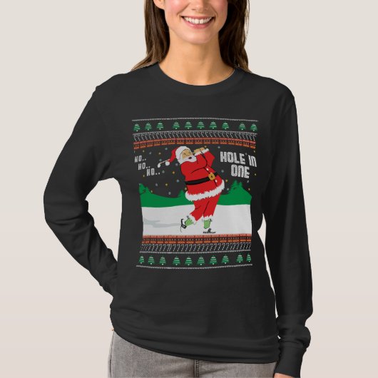 Funny Ho Ho Ho Ugly Santa Golf Weihnachtskraut J T-Shirt (Vorderseite)