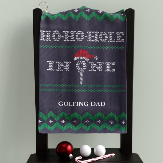 Funny Ho Ho Hole in One Blue und Green Golf Handtu Golfhandtuch