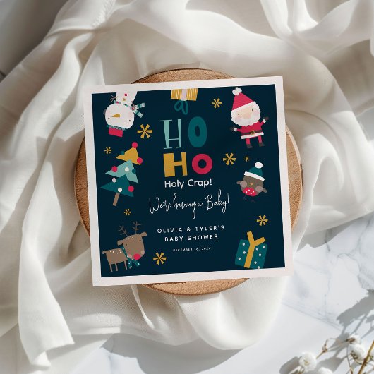Funny 'Ho Ho Holy Crap' Weihnachtsdusche Serviette