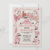 Funny Ho Ho Ho's Friendsmas Adult Weihnachts-Party Einladung (Vorderseite)