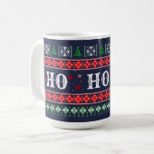 Funny HO HO NO Christmas Curmudgeon's Kaffeetasse (Vorderseite Links)