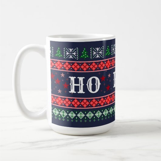 Funny HO HO NO Christmas Curmudgeon's Kaffeetasse (Links)