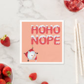 Funny Ho Ho Nope Christmas Serviette (Beispiel)