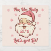 Funny Ho Ho Retro Weihnachtsfest Party Bierflaschenetikett (Einzelnes Label)