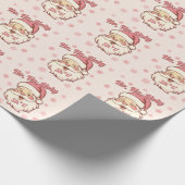 Funny Ho Ho Retro Weihnachtsfest Party Geschenkpapier (Ecke)