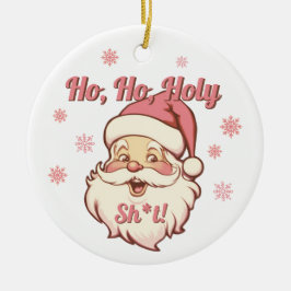Funny Ho Ho Retro Weihnachtsfest Party Keramik Ornament