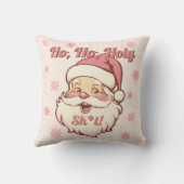 Funny Ho Ho Retro Weihnachtsfest Party Kissen (Rückseite)