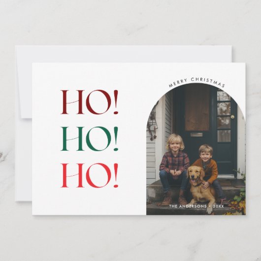 Funny Ho Ho Weihnachten Foto Tree Muster (Vorderseite)