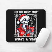 Funny Ho Ho What A Year Skeleton Santa Christmas 2 Mousepad (Mit Mouse)