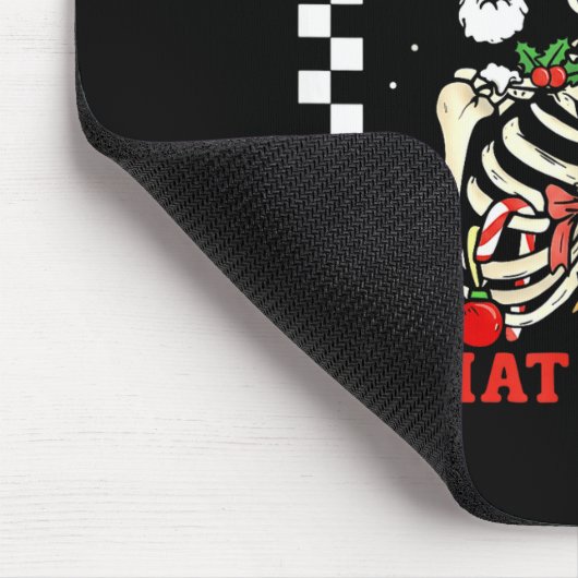 Funny Ho Ho What A Year Skeleton Santa Christmas 2 Mousepad (Ecke)