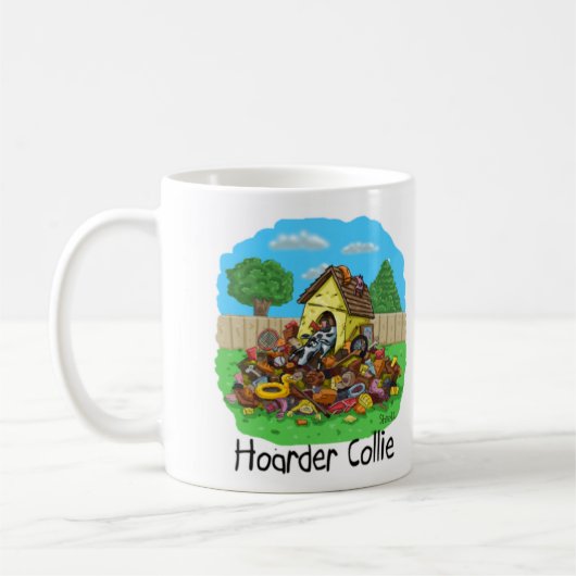 Funny Hoarder Collie Dog Lover Geschenk Kaffeetasse (Links)