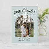 Funny Hochzeit in Urlaubsort Foto Save the Date (Stehend Vorderseite)