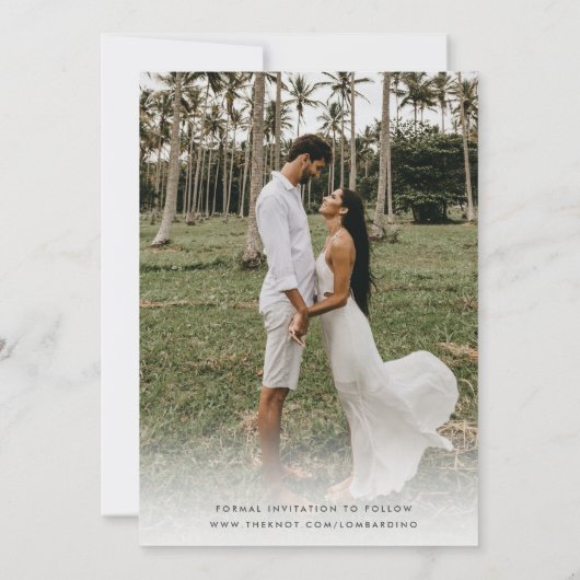 Funny Hochzeit in Urlaubsort Foto Save the Date (Rückseite)