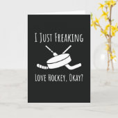 Funny Hockey Cards Canada Santa Claus Lover Player Karte (Gelbe Blume)