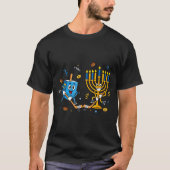 Funny Hockey Dreidel Menorah Hanukkah Kids Womens  T-Shirt (Vorderseite)