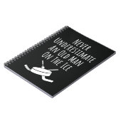 Funny Hockey Geschenke für Männer Großvater Großva Notizblock (Linke Seite)