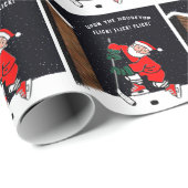 Funny Hockey Geschenkpapier (Rolleneckpunkt)