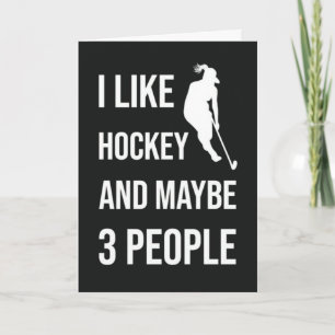 Funny Hockey Girls Cards Damen Sportspieler Fan Karte