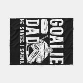 Funny Hockey Goalie Dad Of A Hockey Goalkeeper Fat Fleecedecke (Vorderseite (Horizontal))