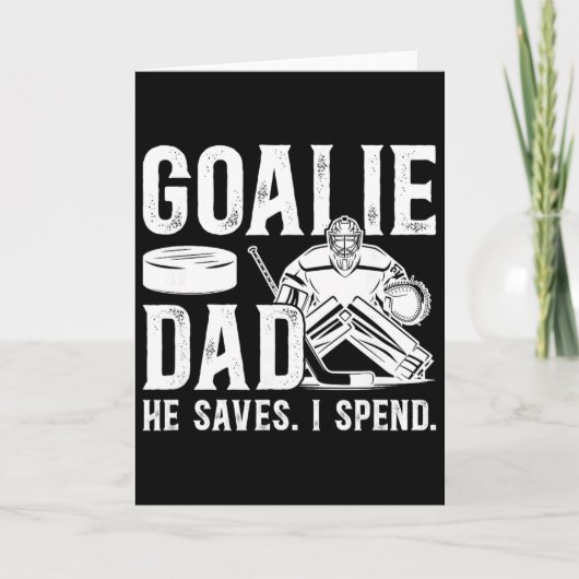Funny Hockey Goalie Dad Of A Hockey Goalkeeper Fat Karte (Vorderseite)