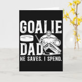 Funny Hockey Goalie Dad Of A Hockey Goalkeeper Fat Karte (Gelbe Blume)